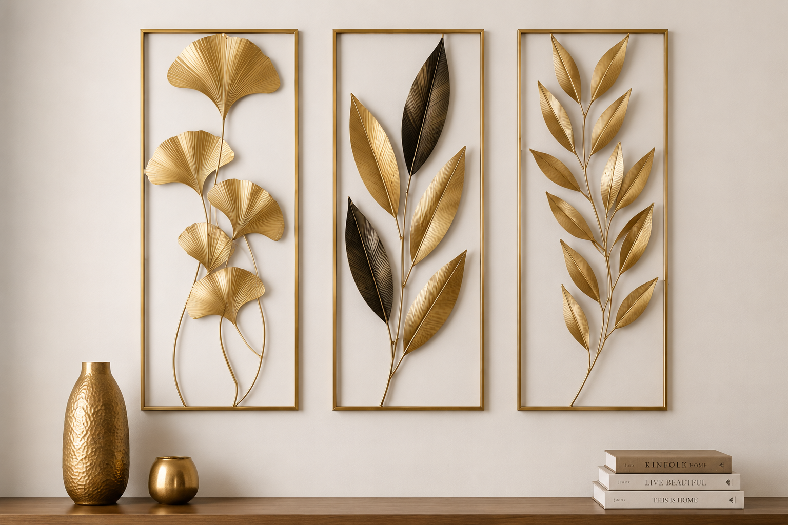 Velora Luxe Botanical Wall Art Set (Set of 3)
