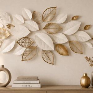 Velora Luxe Leaf Metal Wall Art